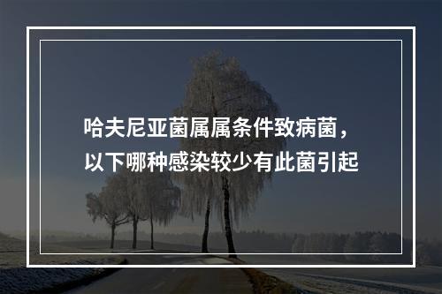 哈夫尼亚菌属属条件致病菌，以下哪种感染较少有此菌引起