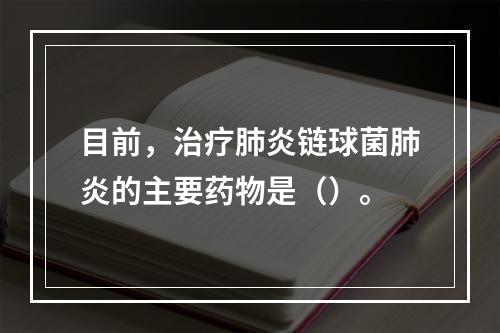 目前，治疗肺炎链球菌肺炎的主要药物是（）。