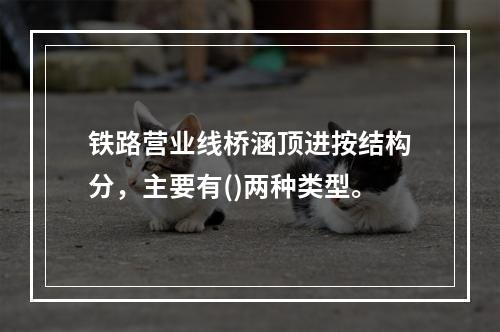 铁路营业线桥涵顶进按结构分，主要有()两种类型。