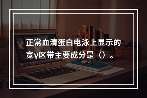 正常血清蛋白电泳上显示的宽γ区带主要成分是（）。