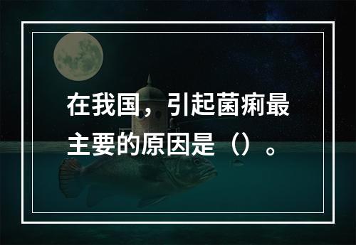 在我国，引起菌痢最主要的原因是（）。