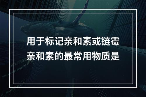 用于标记亲和素或链霉亲和素的最常用物质是