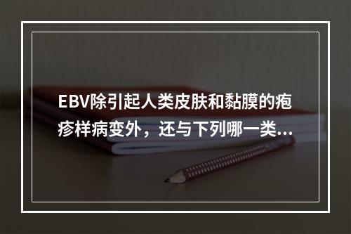 EBV除引起人类皮肤和黏膜的疱疹样病变外，还与下列哪一类疾病