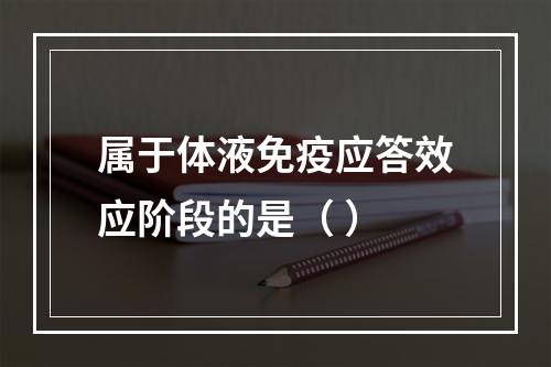 属于体液免疫应答效应阶段的是（ ）