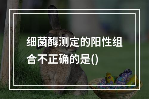 细菌酶测定的阳性组合不正确的是()