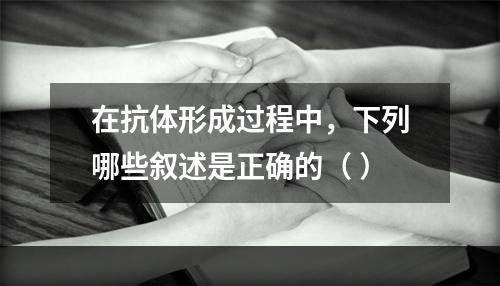 在抗体形成过程中，下列哪些叙述是正确的（ ）