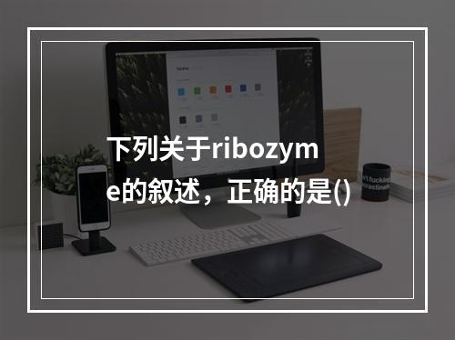 下列关于ribozyme的叙述，正确的是()