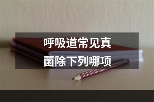 呼吸道常见真菌除下列哪项