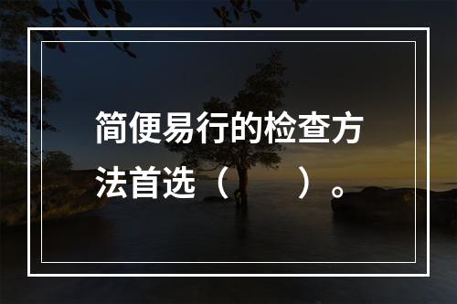 简便易行的检查方法首选（　　）。