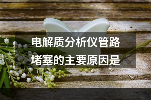 电解质分析仪管路堵塞的主要原因是