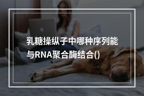 乳糖操纵子中哪种序列能与RNA聚合酶结合()