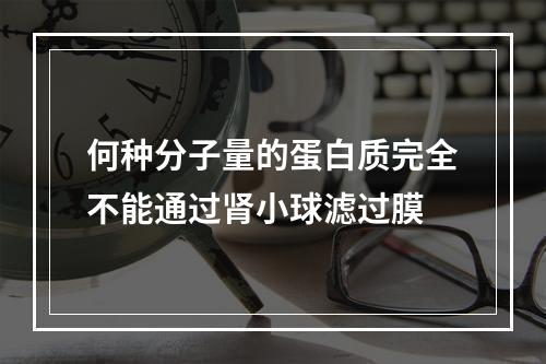 何种分子量的蛋白质完全不能通过肾小球滤过膜