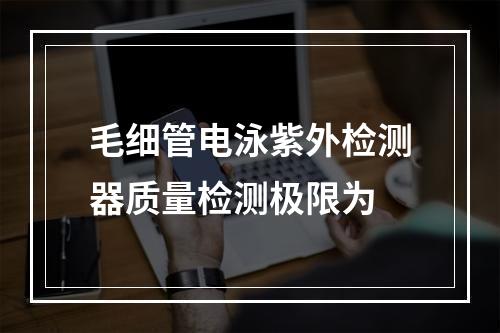 毛细管电泳紫外检测器质量检测极限为