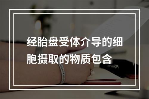 经胎盘受体介导的细胞摄取的物质包含