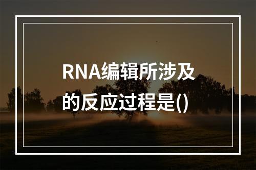 RNA编辑所涉及的反应过程是()