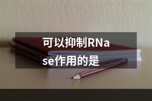 可以抑制RNase作用的是