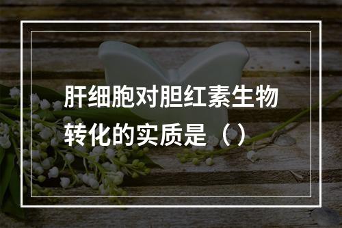 肝细胞对胆红素生物转化的实质是（ ）