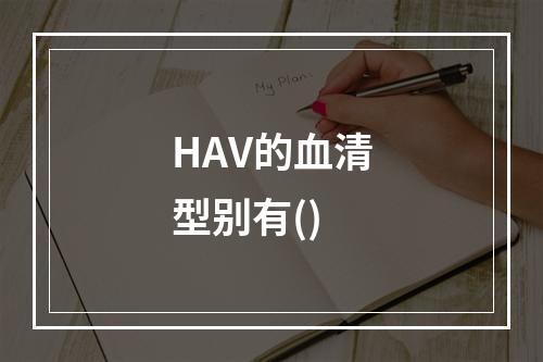 HAV的血清型别有()