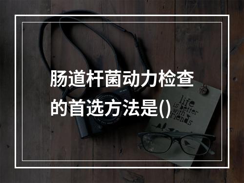 肠道杆菌动力检查的首选方法是()