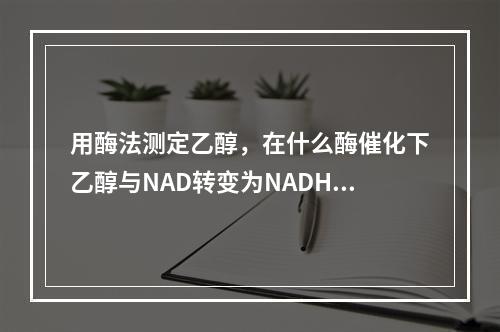 用酶法测定乙醇，在什么酶催化下乙醇与NAD转变为NADH与乙