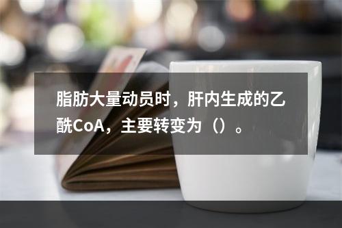 脂肪大量动员时，肝内生成的乙酰CoA，主要转变为（）。