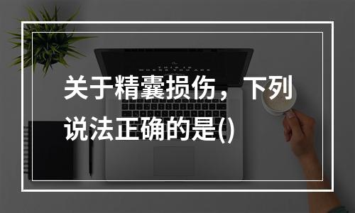 关于精囊损伤，下列说法正确的是()