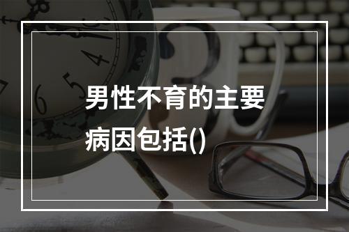 男性不育的主要病因包括()