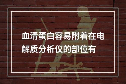 血清蛋白容易附着在电解质分析仪的部位有