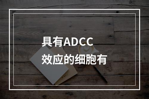 具有ADCC效应的细胞有