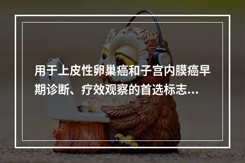 用于上皮性卵巢癌和子宫内膜癌早期诊断、疗效观察的首选标志物是