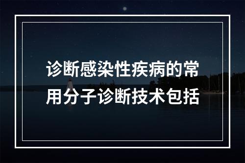 诊断感染性疾病的常用分子诊断技术包括