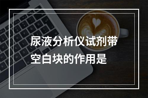 尿液分析仪试剂带空白块的作用是