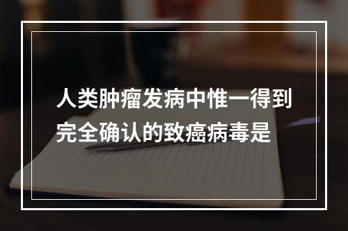 人类肿瘤发病中惟一得到完全确认的致癌病毒是