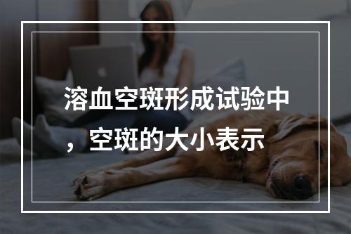 溶血空斑形成试验中，空斑的大小表示