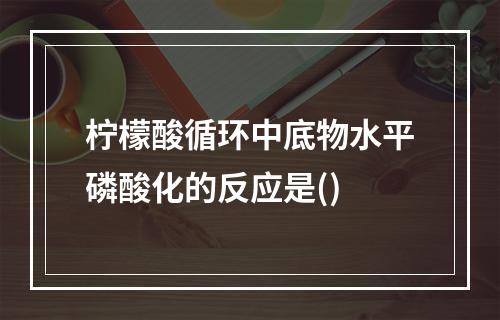 柠檬酸循环中底物水平磷酸化的反应是()