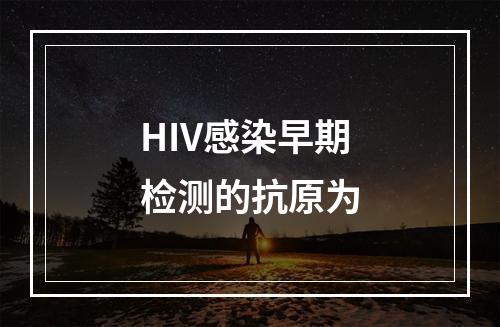 HIV感染早期检测的抗原为