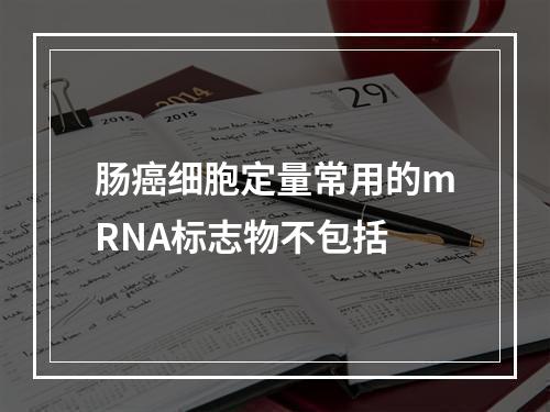 肠癌细胞定量常用的mRNA标志物不包括