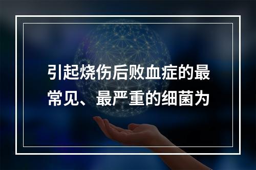 引起烧伤后败血症的最常见、最严重的细菌为