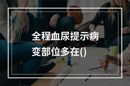 全程血尿提示病变部位多在()