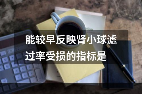 能较早反映肾小球滤过率受损的指标是