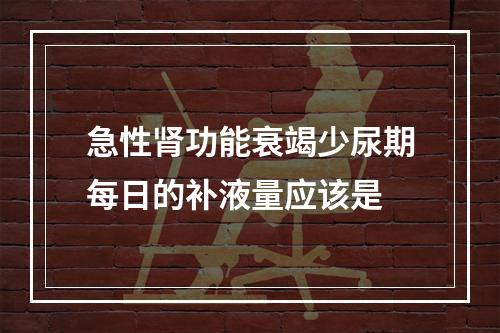 急性肾功能衰竭少尿期每日的补液量应该是