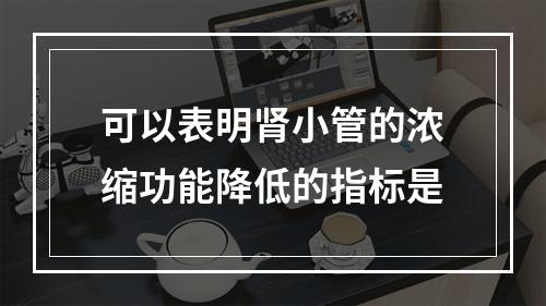 可以表明肾小管的浓缩功能降低的指标是