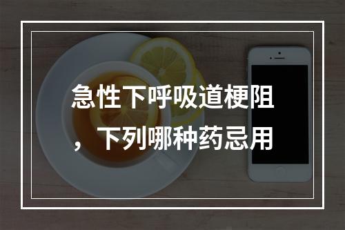 急性下呼吸道梗阻，下列哪种药忌用