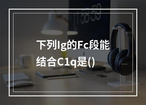 下列Ig的Fc段能结合C1q是()