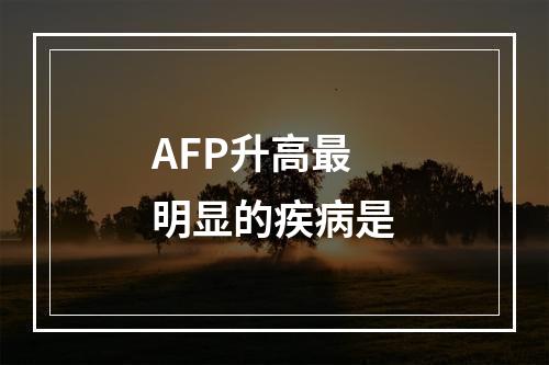 AFP升高最明显的疾病是