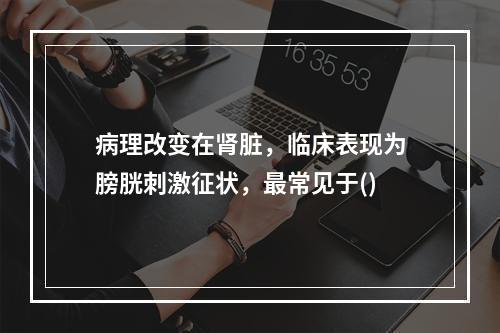 病理改变在肾脏，临床表现为膀胱刺激征状，最常见于()