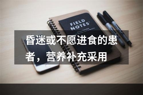 昏迷或不愿进食的患者，营养补充采用