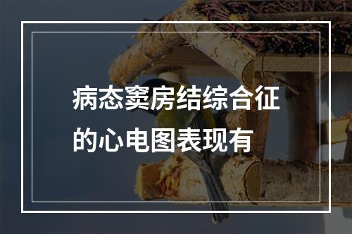 病态窦房结综合征的心电图表现有