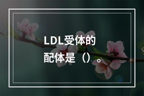 LDL受体的配体是（）。