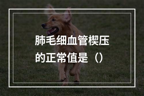 肺毛细血管楔压的正常值是（）